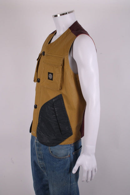 Stone Island Tela Placcata Bicolour Vest Mustard/ Orange M | Medium, Orange