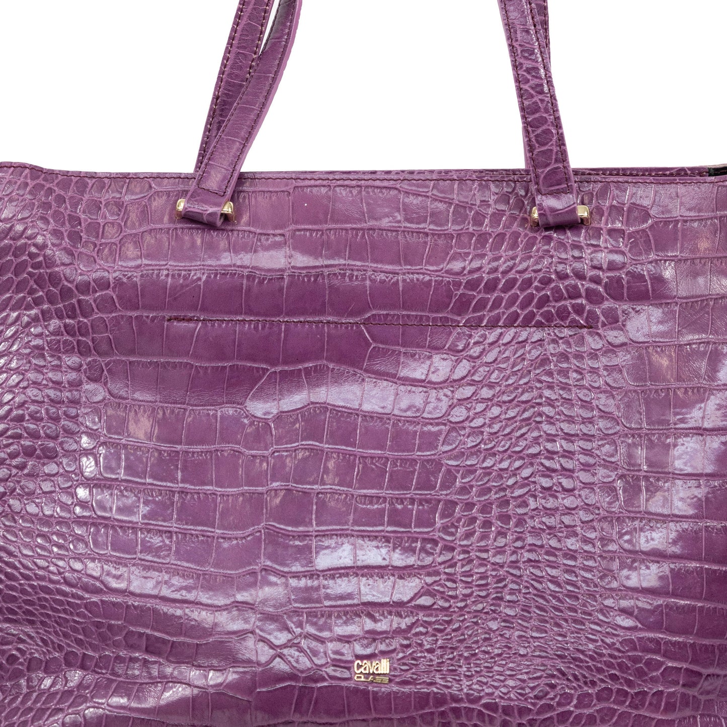 Cavalli Class Croc Effect Hand Bag