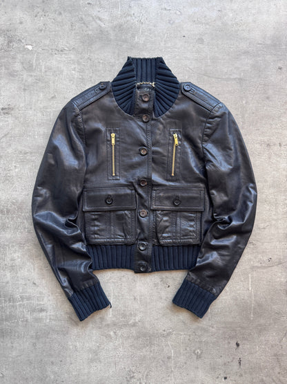 2006 Gucci Madonna Leather Bomber SC: 5782 | Small, Black