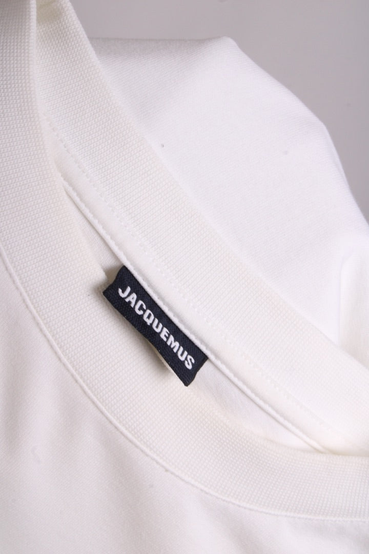 Jacquemus L/S Logo Sleeve Top White/ Red XL | XL, Red