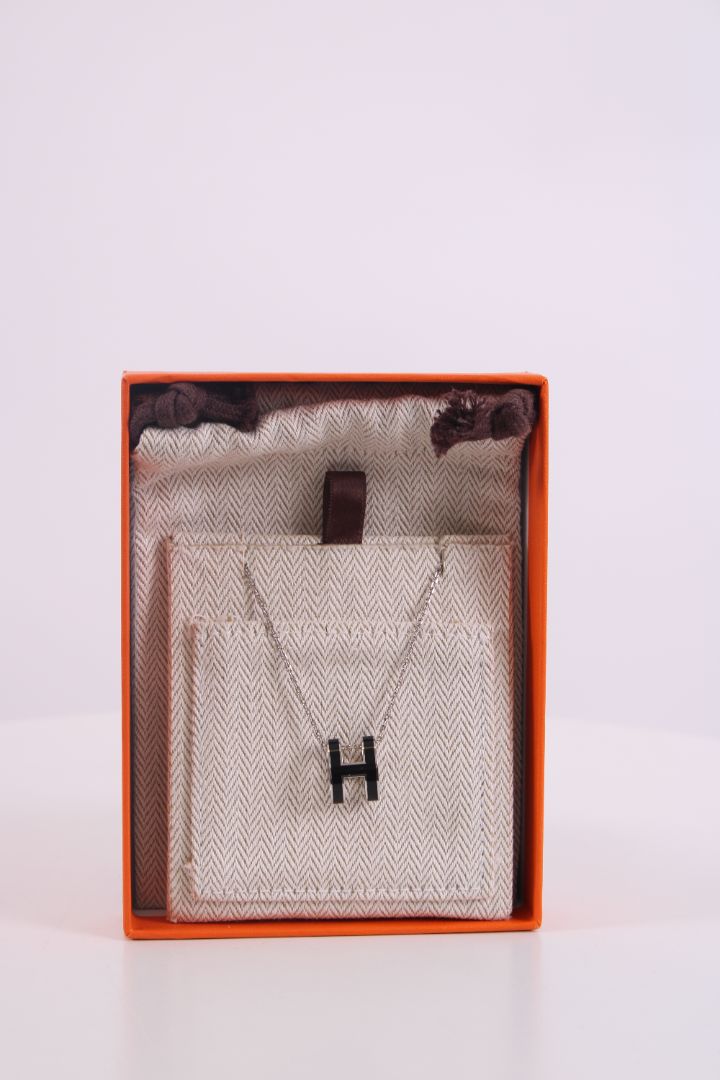 Hermes Mini Pop H Necklace Black | O/S, Black