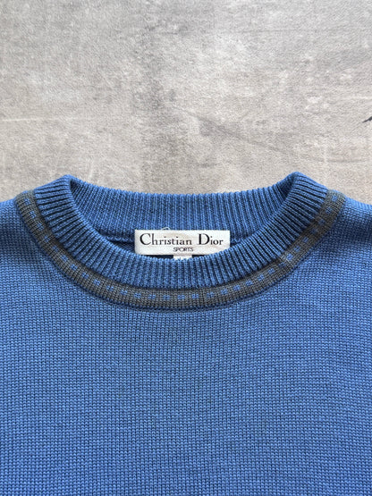 Christian Dior Sports Navy Embroidered Knit | Medium, Multicoloured