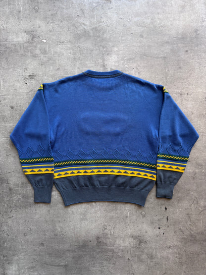 Christian Dior Sports Navy Embroidered Knit | Medium, Multicoloured