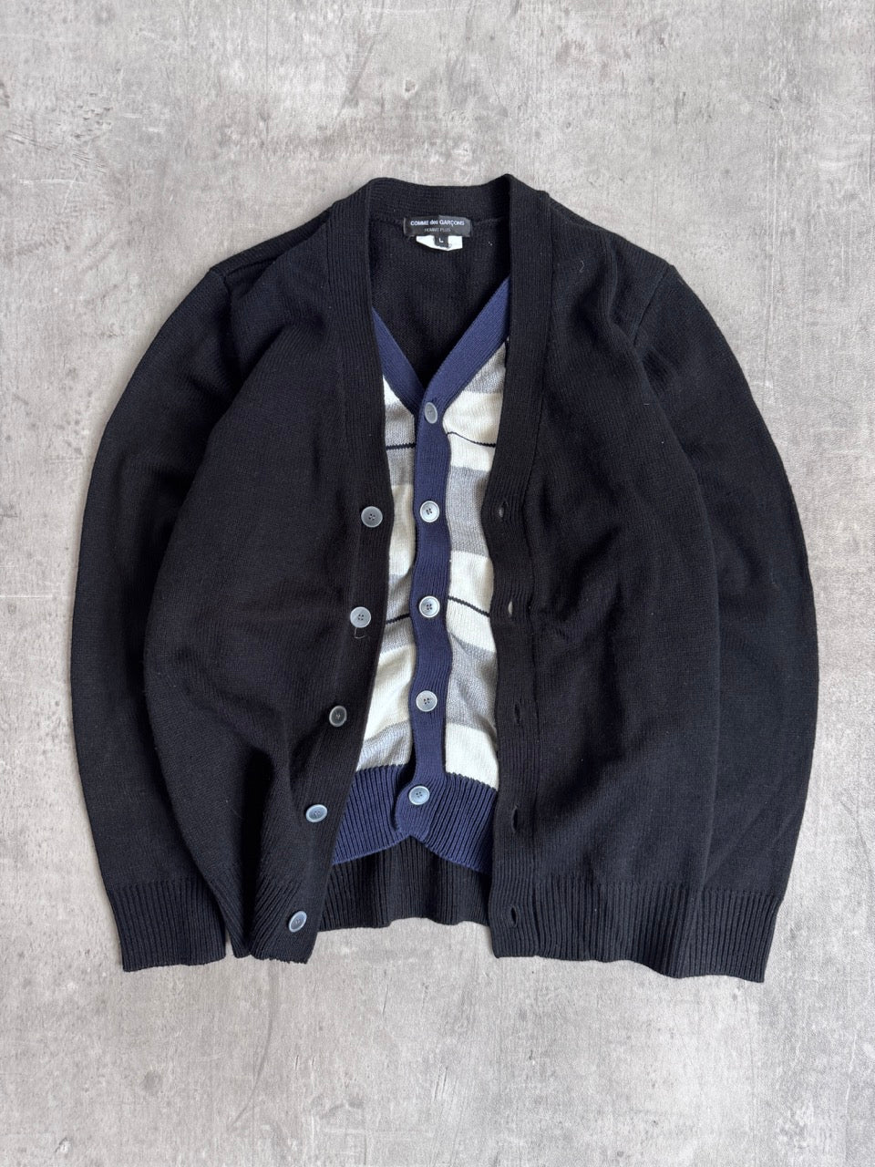 Comme Des Garçons Homme Plus Layered Knit Cardigan