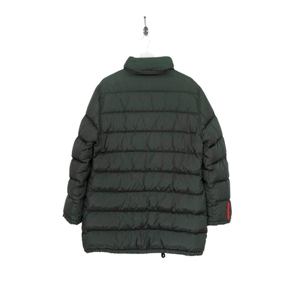 Prada Green Longline Puffer Coat