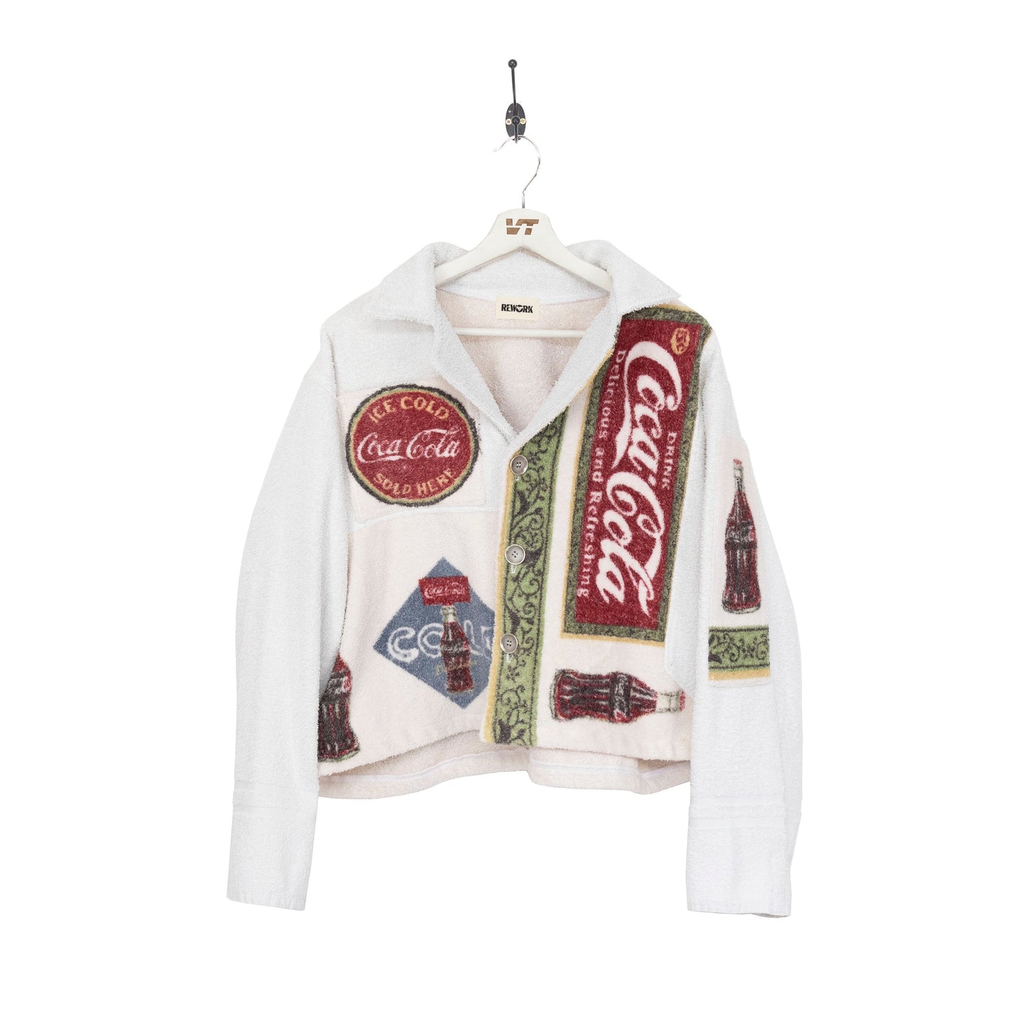 VT Rework : Coca Cola Towelling Longsleeve Button Down Shirt