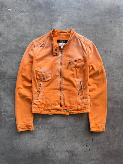 Versace Jeans Couture Distressed Moto Jacket | Small, Multicoloured