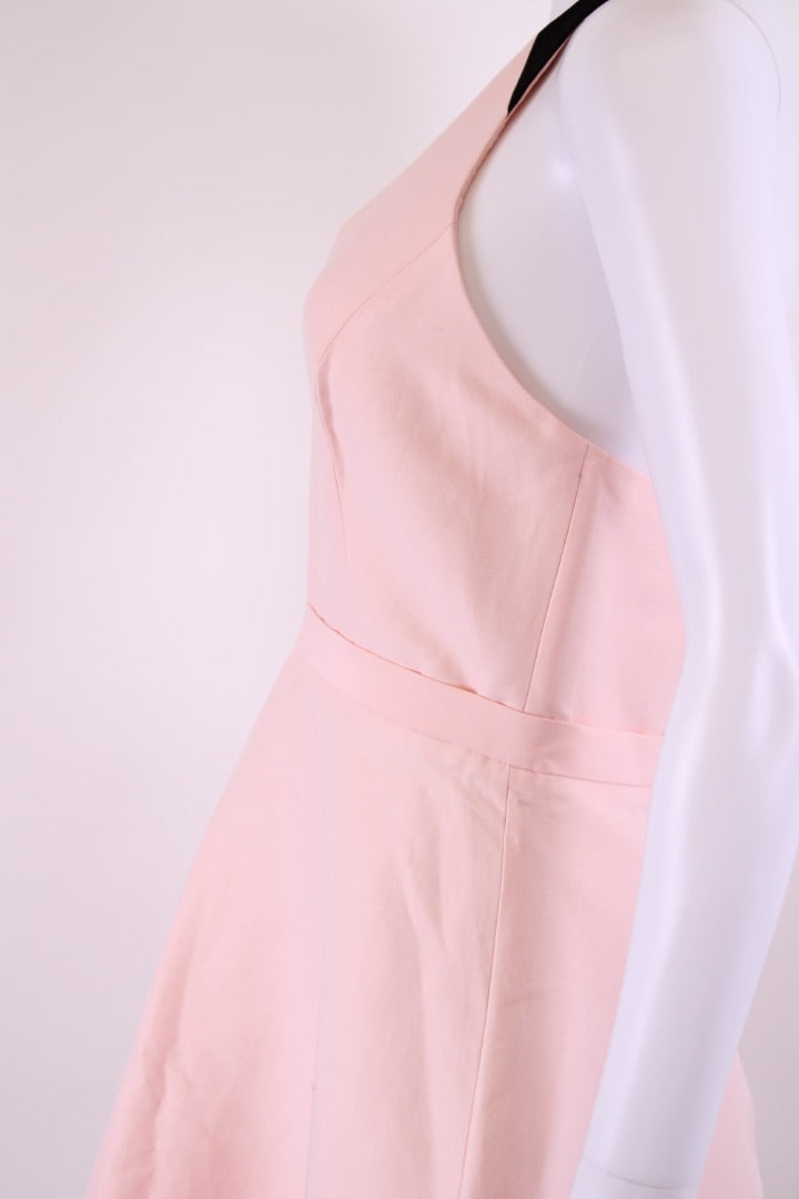 halston heritage dress pink Halston Heritage S/S Halter Neck Mini Dress Pink/ Black 10