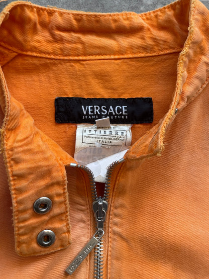 Versace Jeans Couture Distressed Moto Jacket | Small, Multicoloured