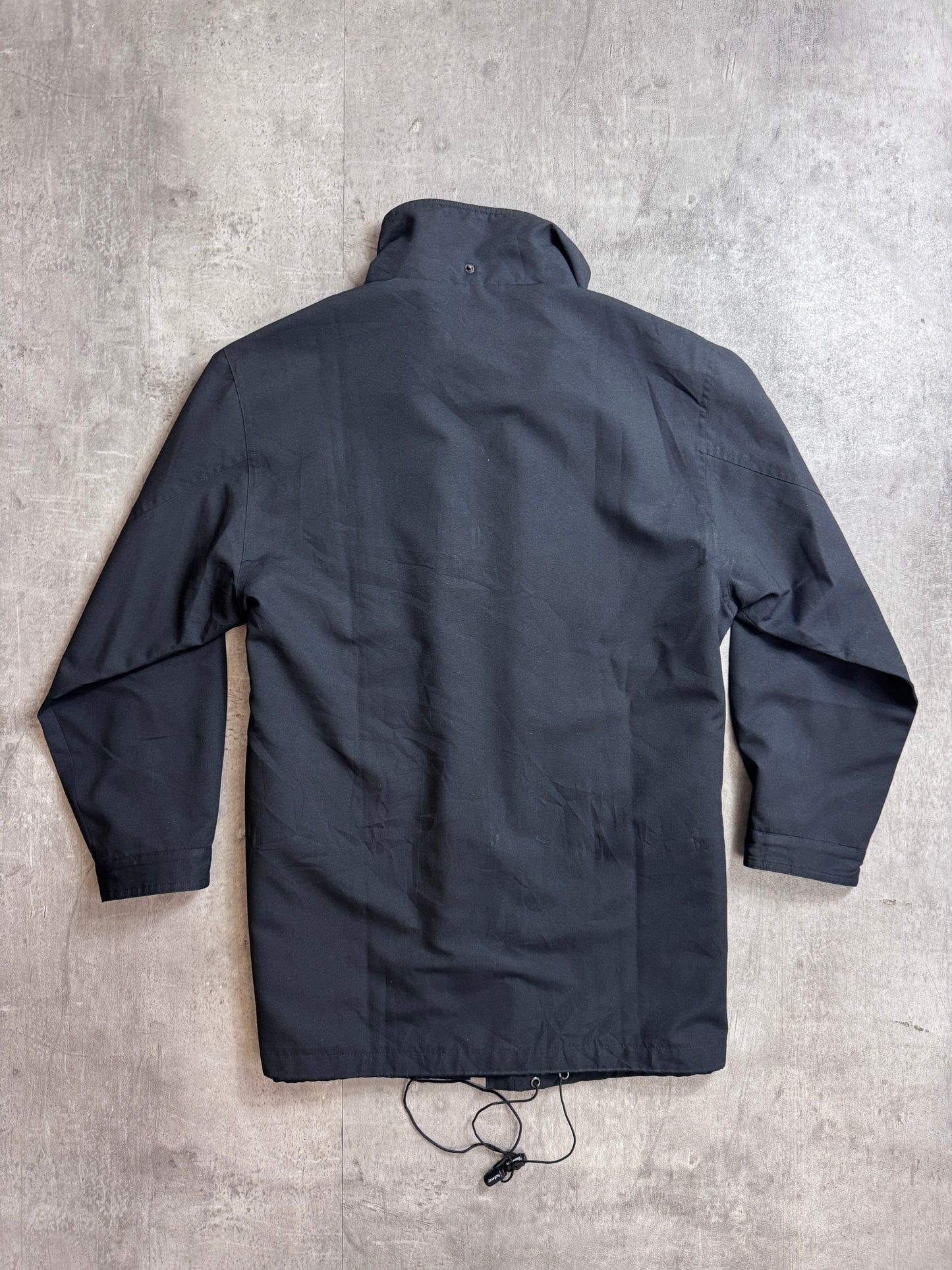 1990's Burberry Black Lightweight Nova Check M65 Tech Parka