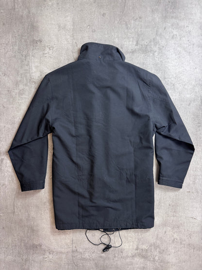 1990's Burberry Black Lightweight Nova Check M65 Tech Parka