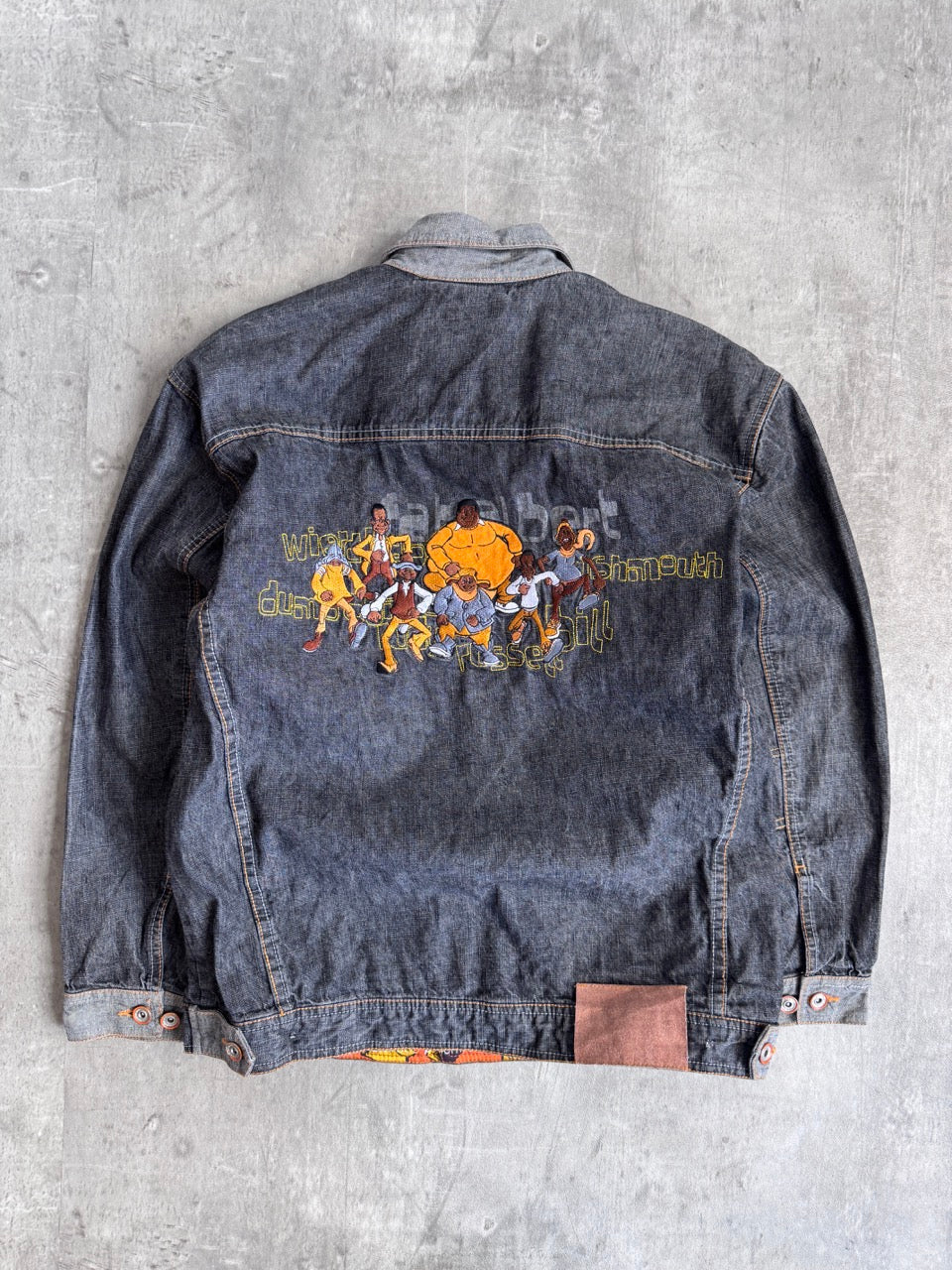 Fubu Embroidered Distressed Grey Jacket