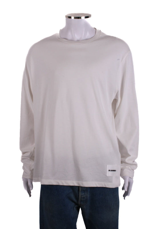 Jil Sander+ L/S Logo Patch Top White XXL | XXL, White