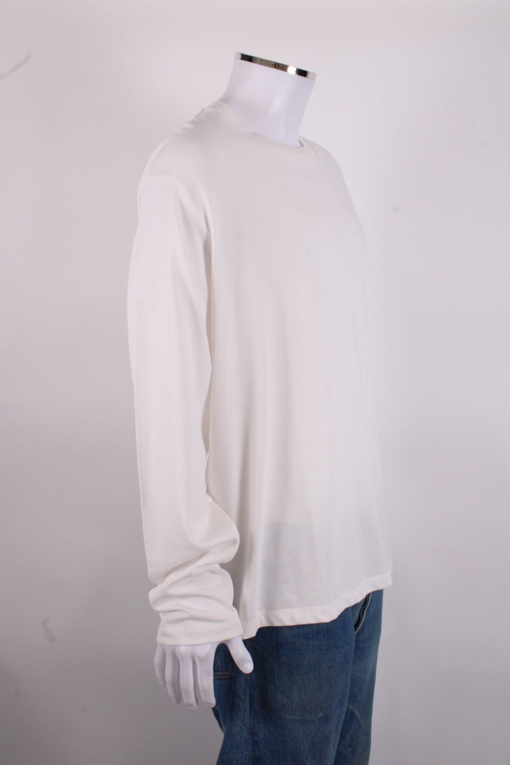 Jil Sander+ L/S Logo Patch Top White XXL | XXL, White