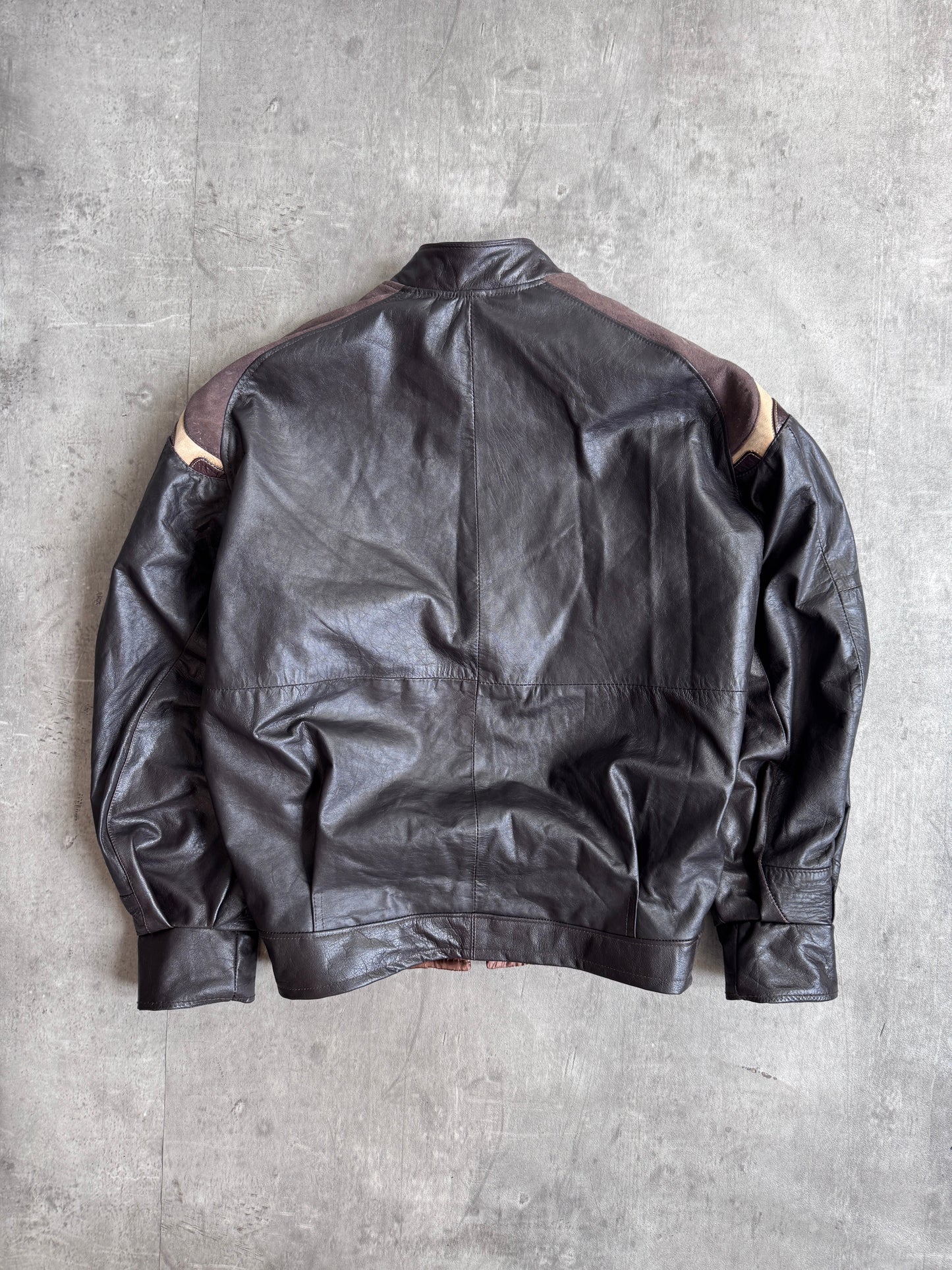 VT Rework: Oakley Brown Leather Zip Up Jacket