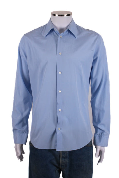 Hermes L/S Shirt Blue 15.5/ 39 | O/S, Blue