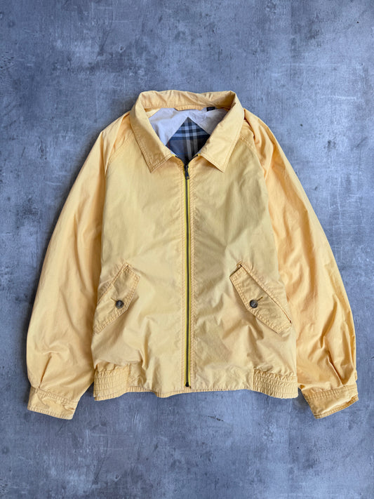 Burberry Mustard Zip Up Harrington Jacket