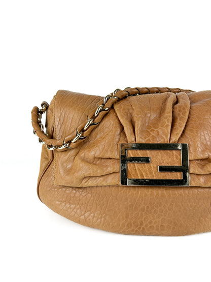 Vintage Fendi Burnt Brown Mia Chain Shoulder Bag 2000s | O/S, Brown