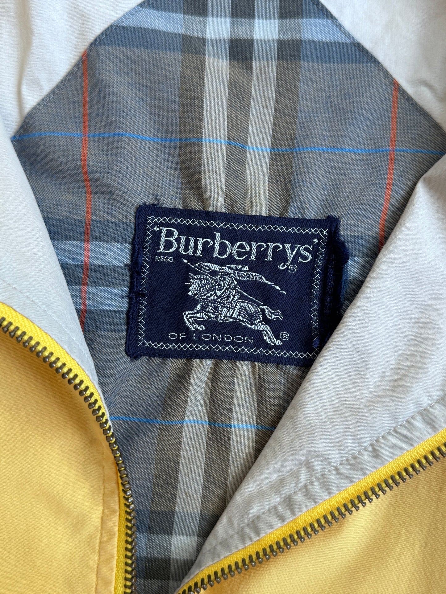 Burberry Mustard Zip Up Harrington Jacket