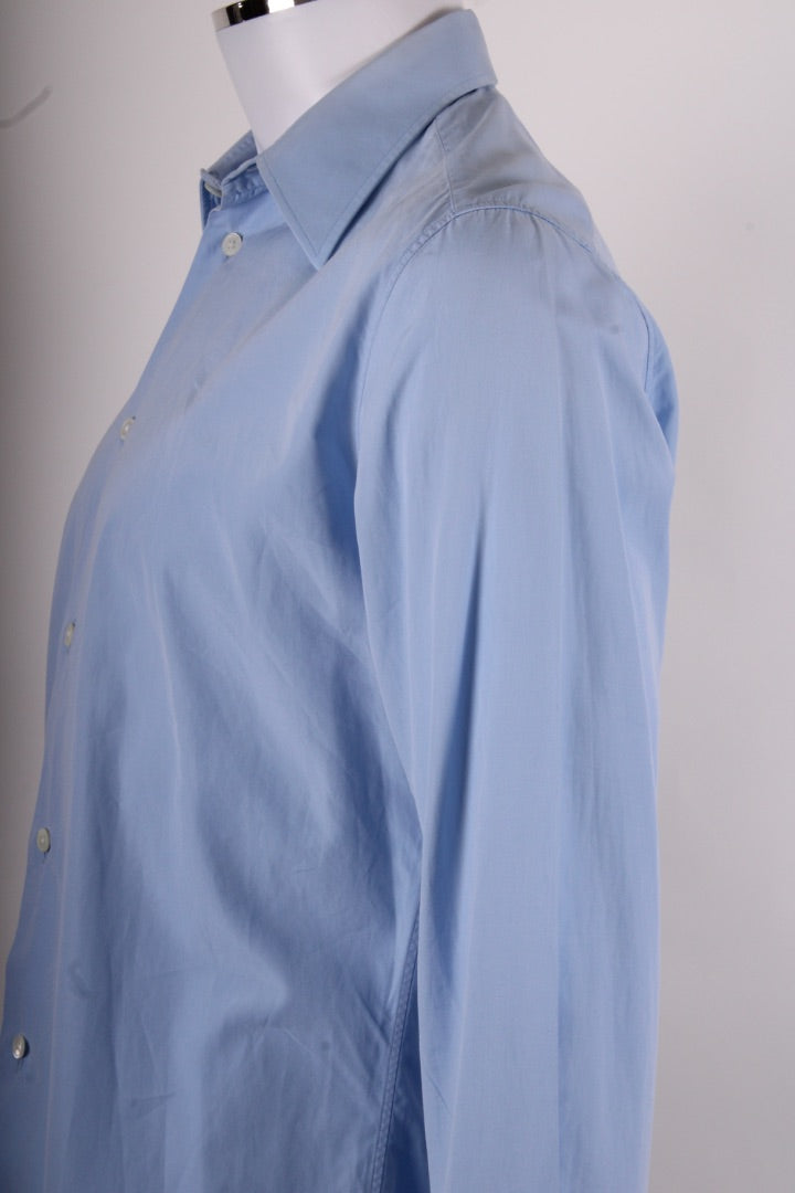 Hermes L/S Shirt Blue 15.5/ 39 | O/S, Blue
