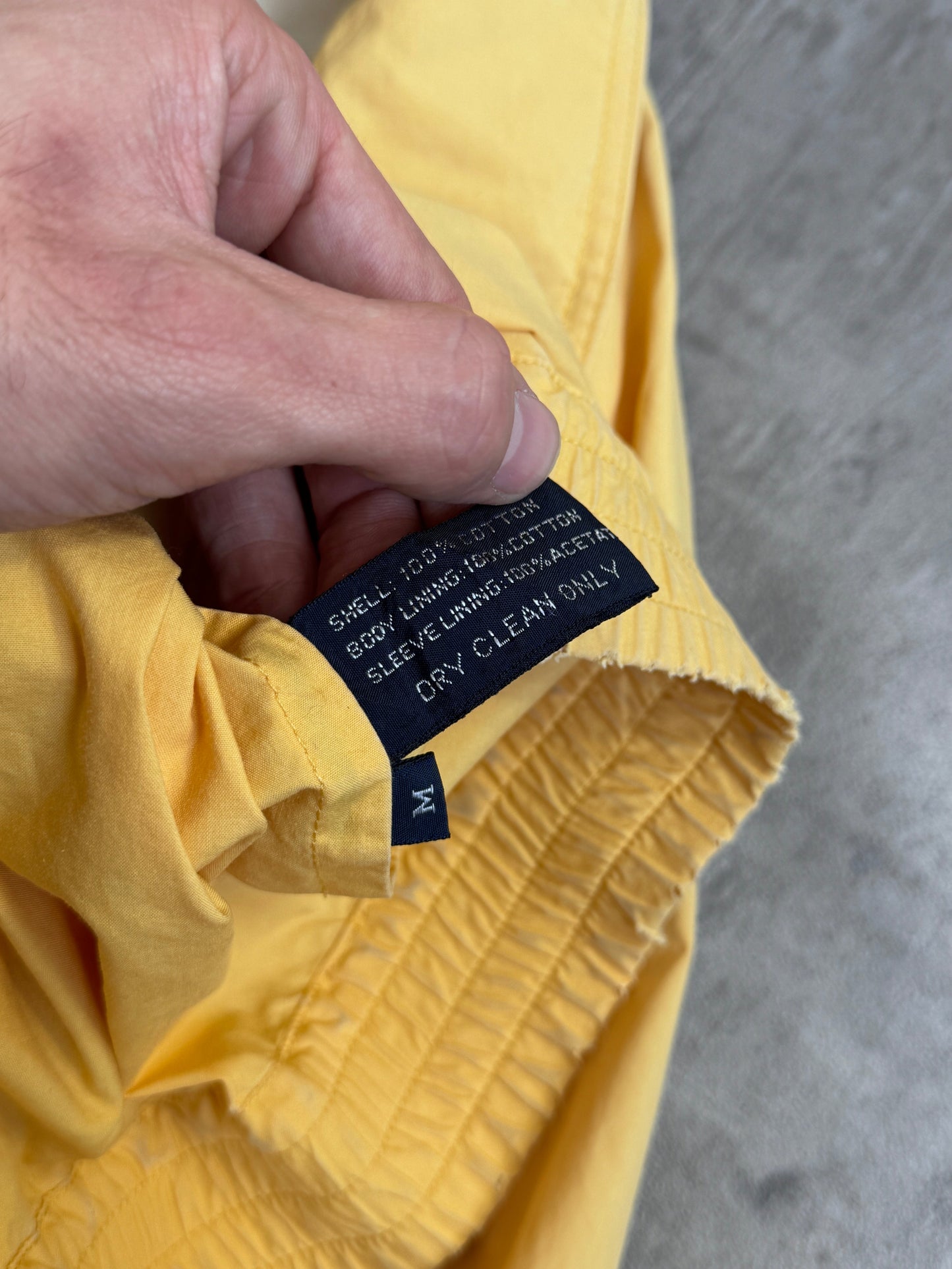 Burberry Mustard Zip Up Harrington Jacket