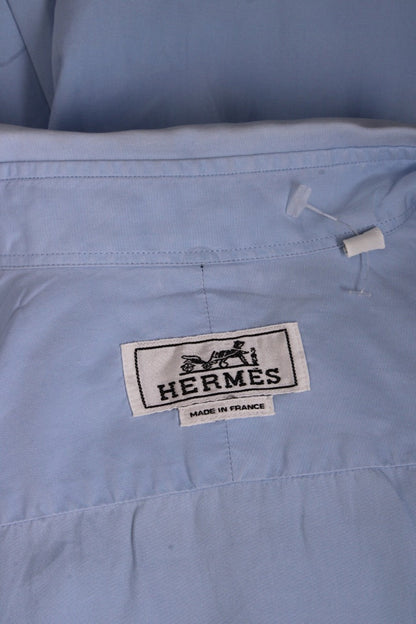 Hermes L/S Shirt Blue 15.5/ 39 | O/S, Blue