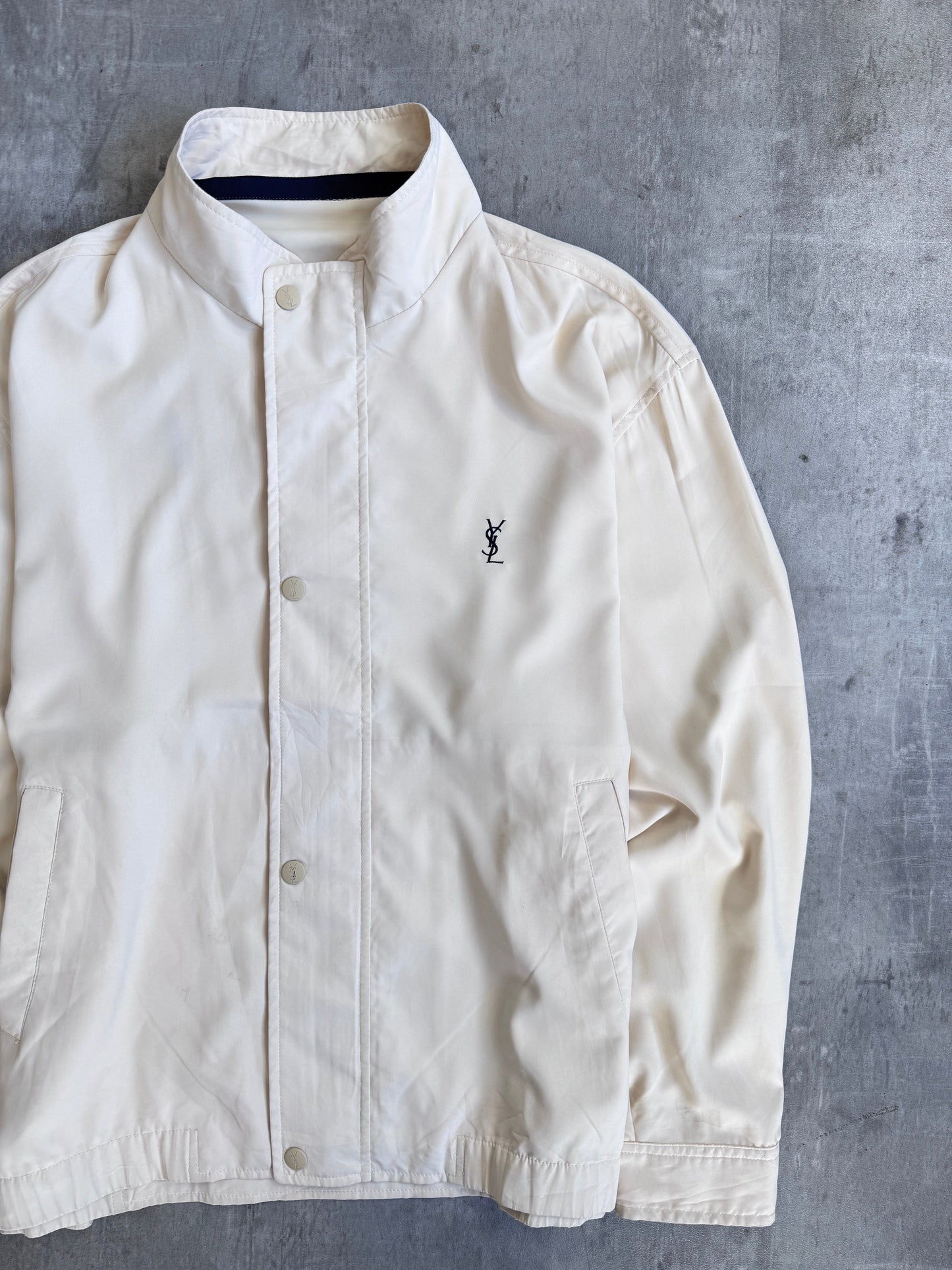 YSL Button Down Lightweight Harrington Jacket