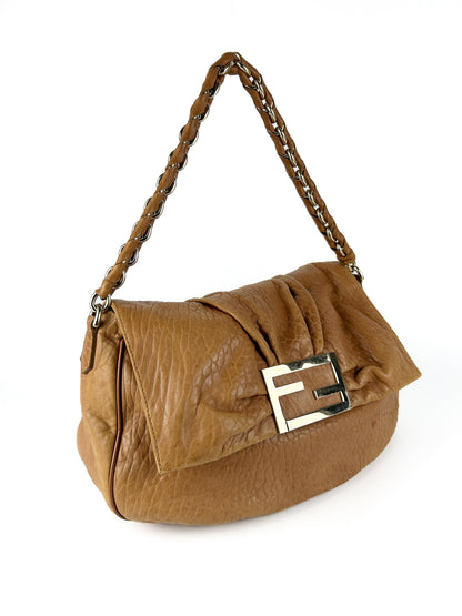 Vintage Fendi Burnt Brown Mia Chain Shoulder Bag 2000s | O/S, Brown