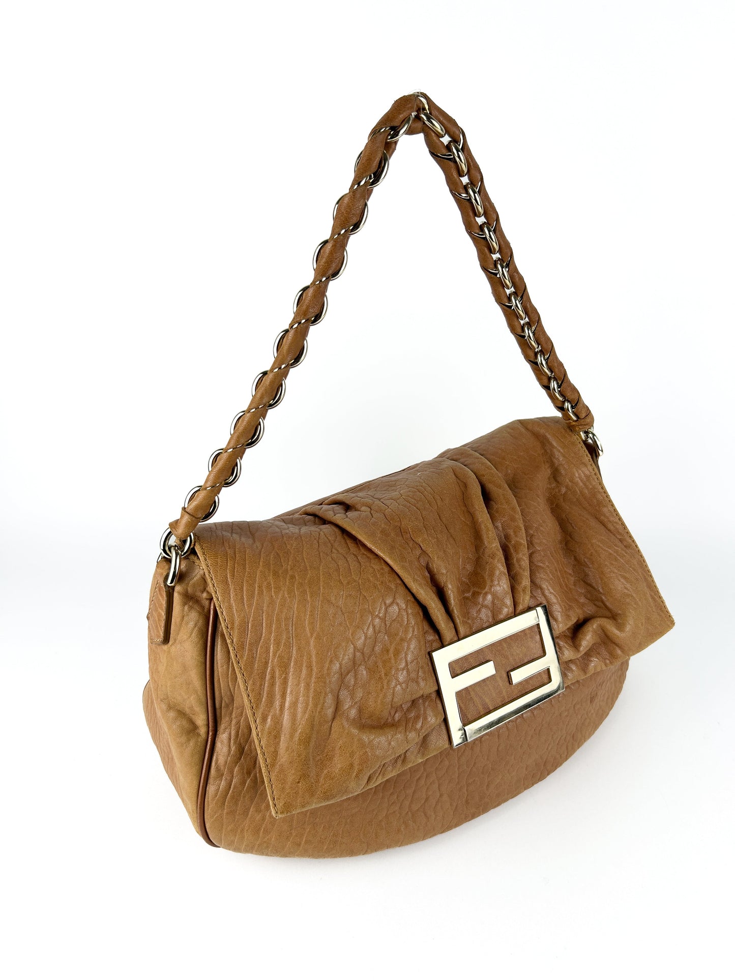 Vintage Fendi Burnt Brown Mia Chain Shoulder Bag 2000s | O/S, Brown