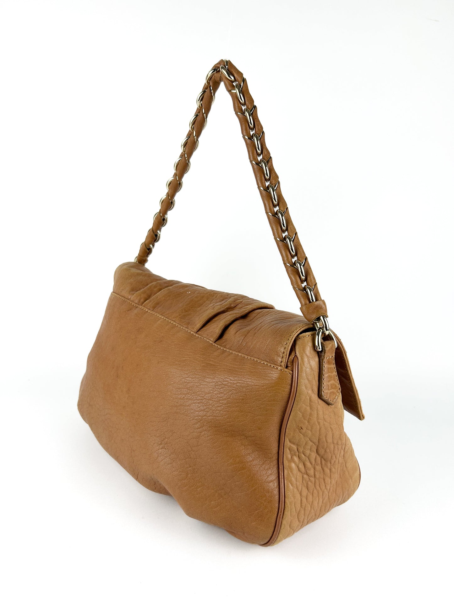 Vintage Fendi Burnt Brown Mia Chain Shoulder Bag 2000s | O/S, Brown