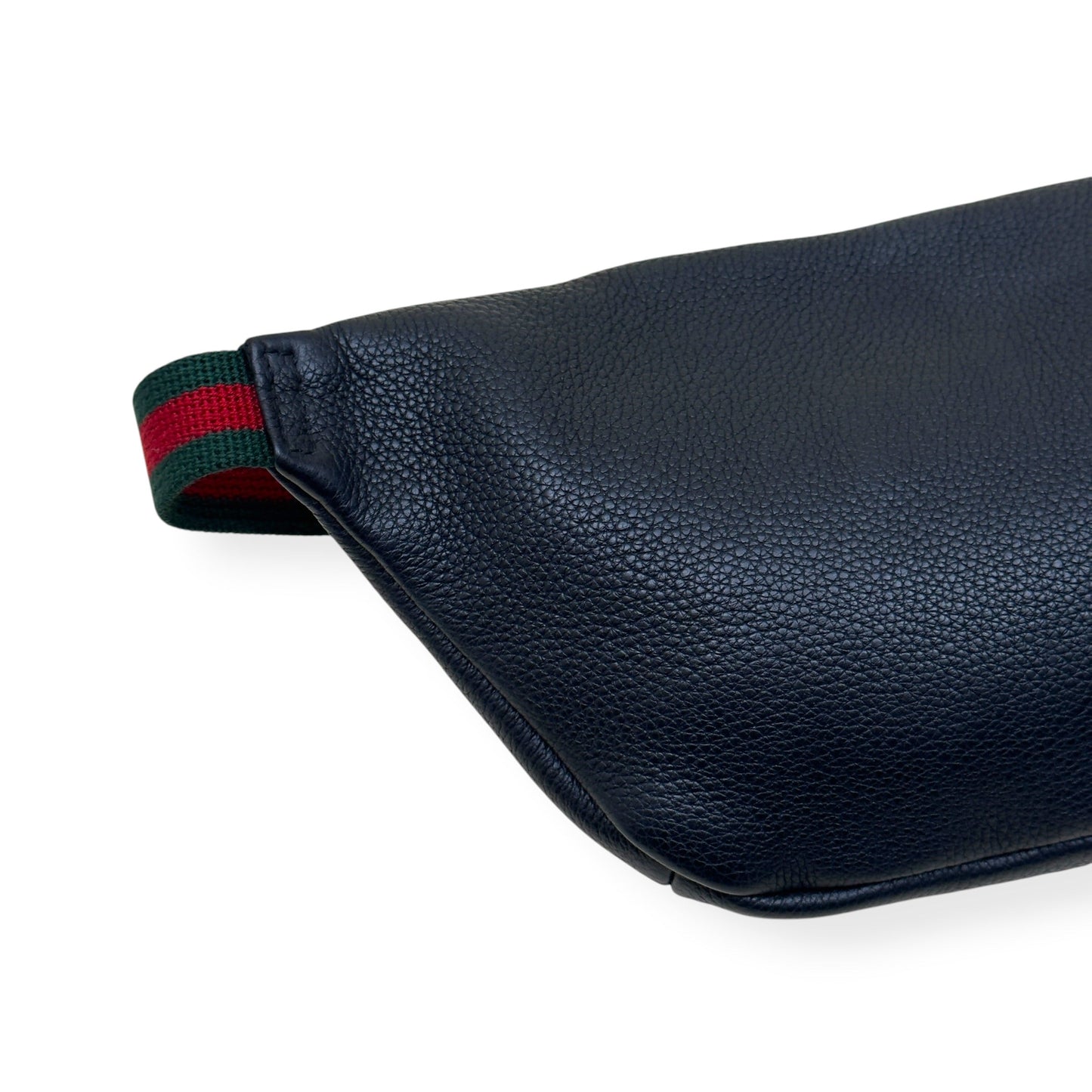 GUCCI LEATHER LOGO PRINT BELT BAG BLACK O/S | O/S, Black