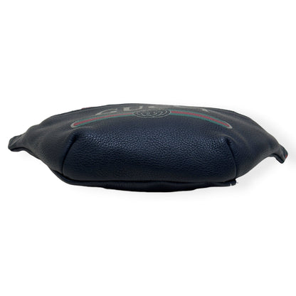 GUCCI LEATHER LOGO PRINT BELT BAG BLACK O/S | O/S, Black