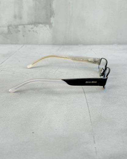 MIU MIU 90'S BAYONETTA GLASSES | O/S, Black