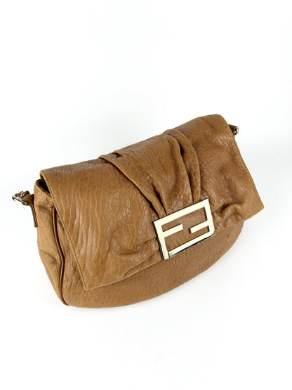 Vintage Fendi Burnt Brown Mia Chain Shoulder Bag 2000s | O/S, Brown