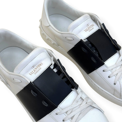 VALENTINO GARAVANI OPEN SNEAKER SNEAKER WHITE / BLACK 44.5 / UK10.5 | UK 10.5, Black