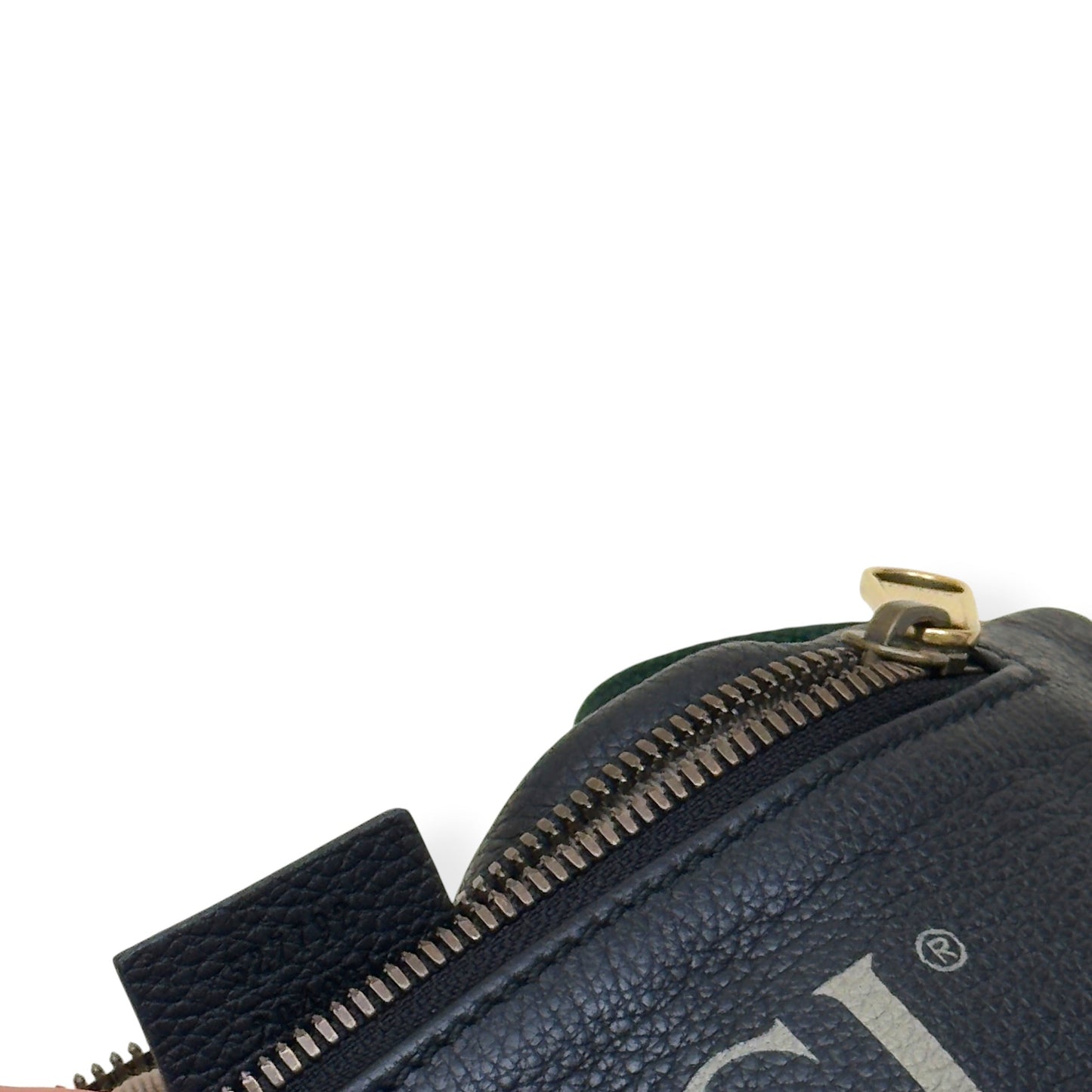GUCCI LEATHER LOGO PRINT BELT BAG BLACK O/S | O/S, Black