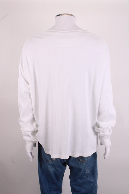 Loewe L/S Embroidered Logo Rib Top White XL | XL, Red
