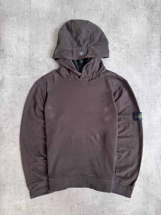 AW2006 Stone Island Mesh Beekeeper Mask Brown Hoodie