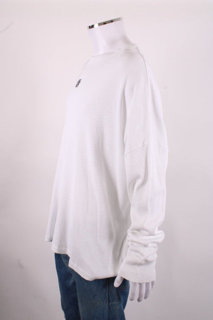 Loewe L/S Embroidered Logo Rib Top White XL | XL, Red