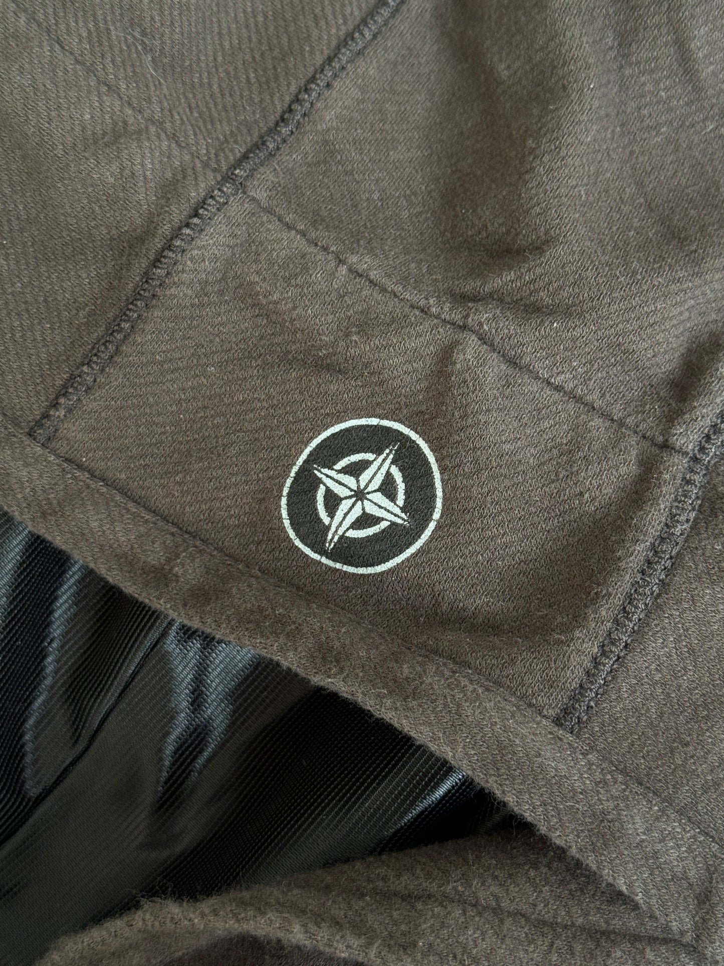 AW2006 Stone Island Mesh Beekeeper Mask Brown Hoodie