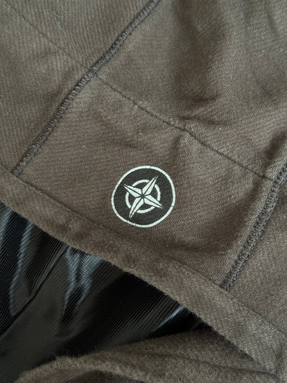 AW2006 Stone Island Mesh Beekeeper Mask Brown Hoodie