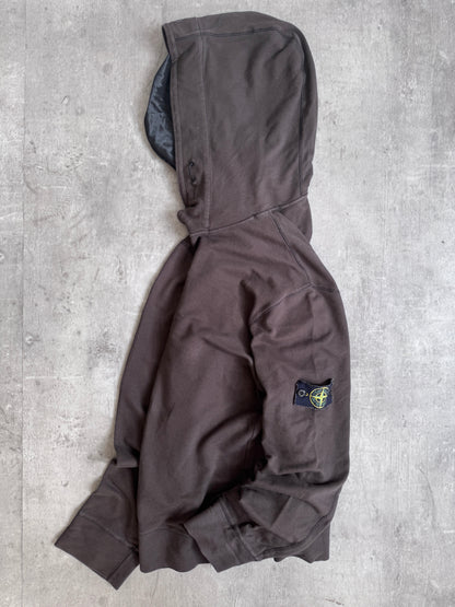 AW2006 Stone Island Mesh Beekeeper Mask Brown Hoodie