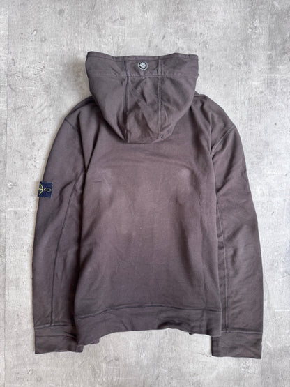AW2006 Stone Island Mesh Beekeeper Mask Brown Hoodie