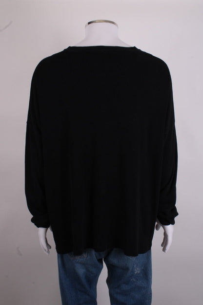 Loewe L/S Embroidered Logo Rib Top Black XL | XL, Black