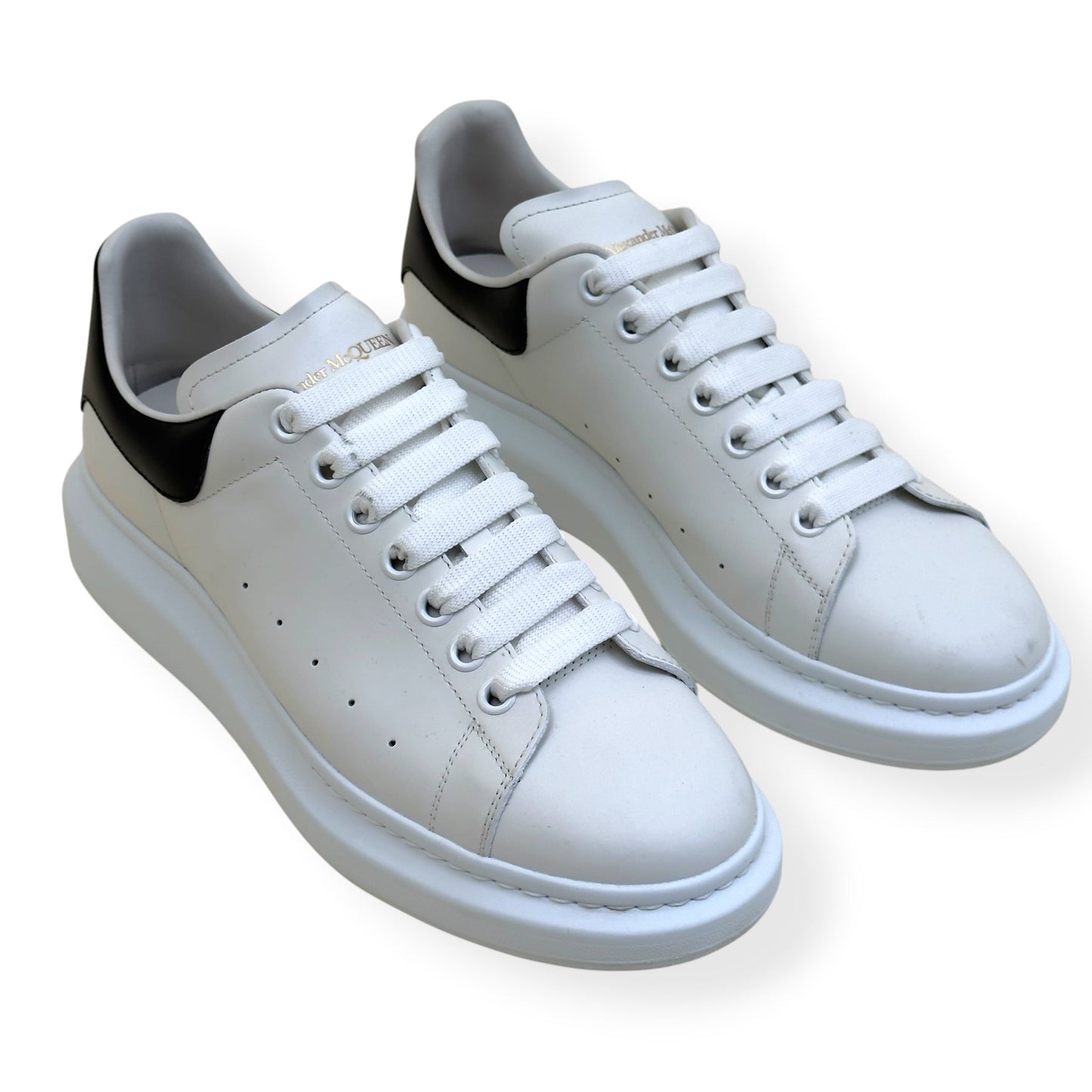 ALEXANDER MCQUEEN OVERSIZED LEATHER SNEAKER WHITE / BLACK 43.5 / UK9.5 | UK 9.5, Black