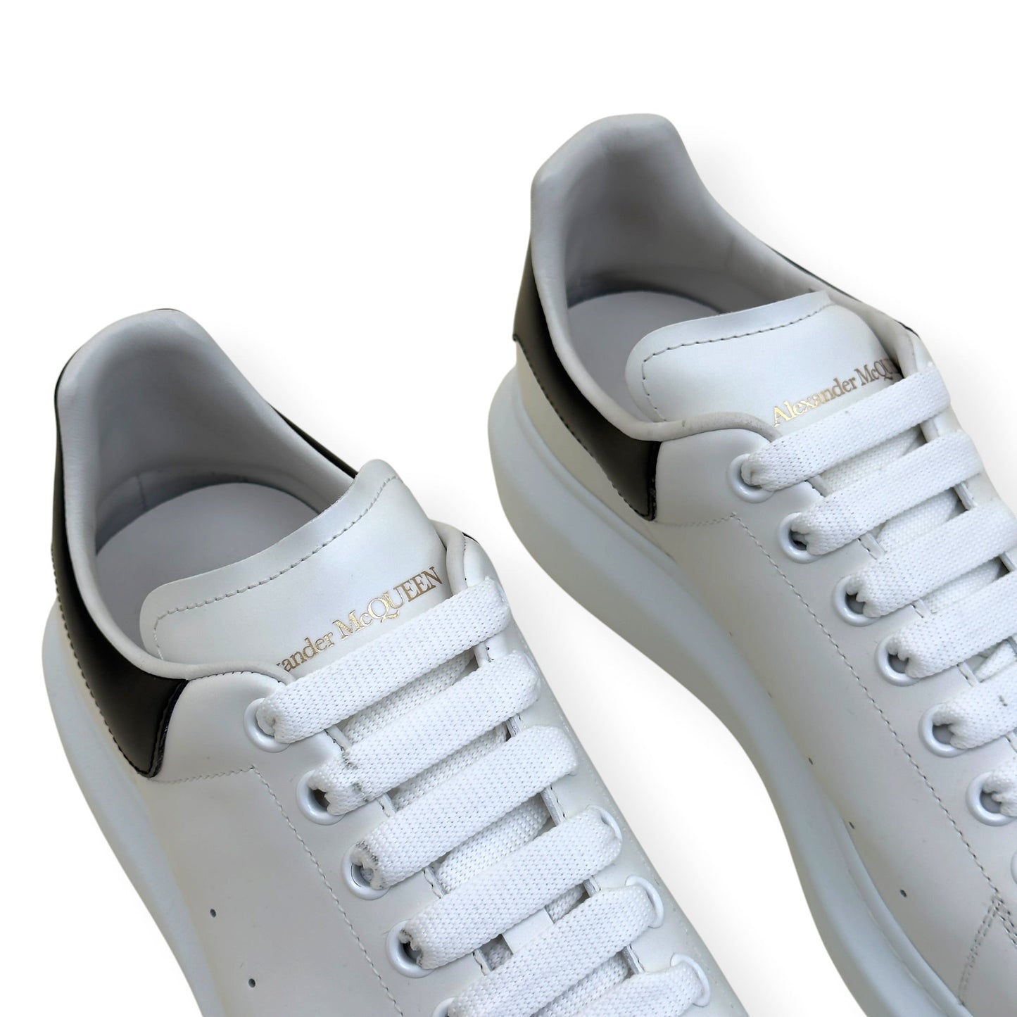 ALEXANDER MCQUEEN OVERSIZED LEATHER SNEAKER WHITE / BLACK 43.5 / UK9.5 | UK 9.5, Black