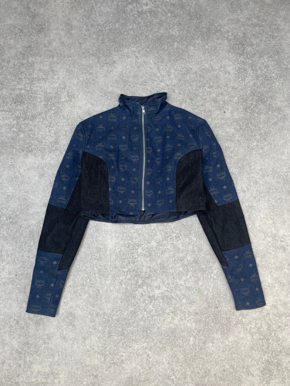 VT Rework : MCM Monogram Denim Cropped Jacket