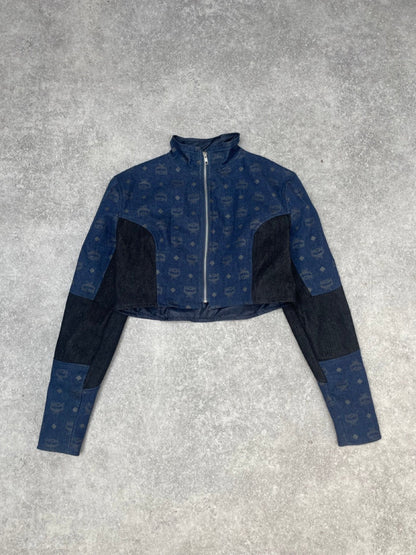 VT Rework : MCM Monogram Denim Cropped Jacket