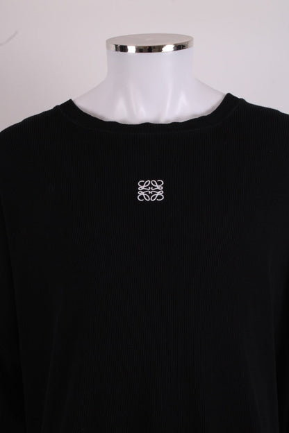 Loewe L/S Embroidered Logo Rib Top Black XL | XL, Black