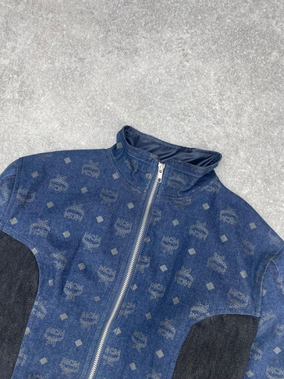 VT Rework : MCM Monogram Denim Cropped Jacket